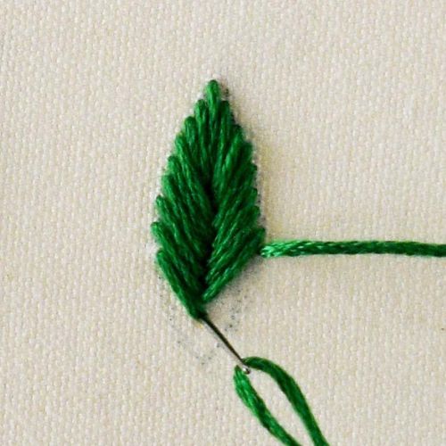 Blattstickstich Schritt 4