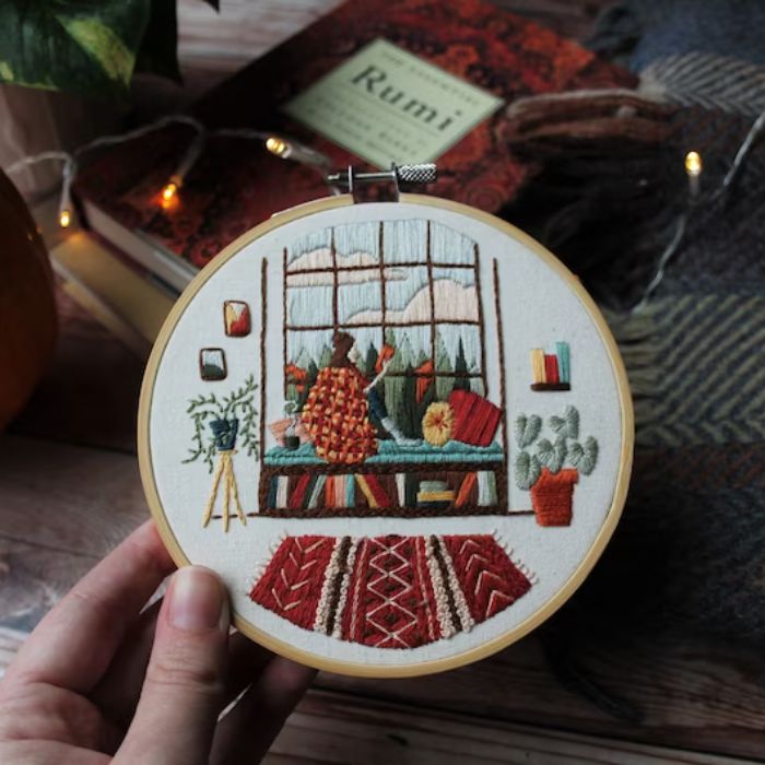 Das Leseecken-Stickmuster auf Etsy