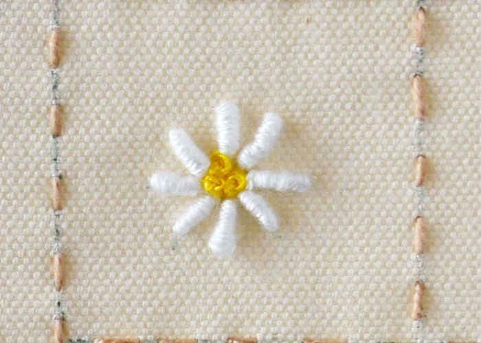 Goldstich-Blumen: Gänseblümchen Schritt 3
