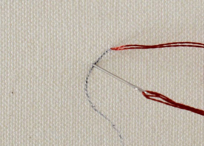 Split Stitch Schritt 1