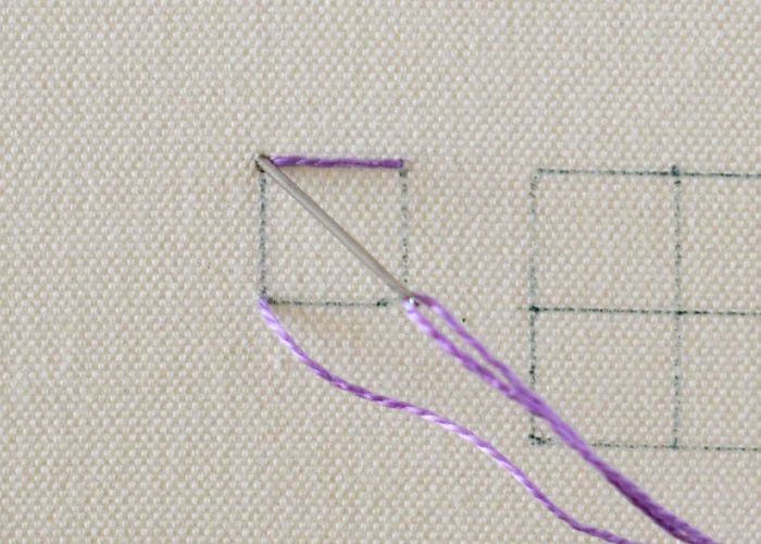 Östlicher Stich Schritt 2