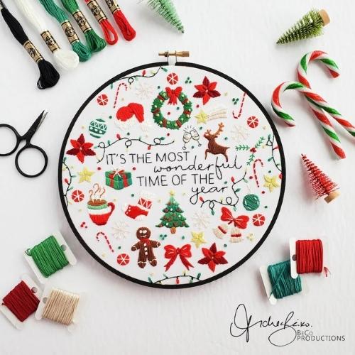 Weihnachtsstickideen für fortgeschrittene Stickerinnen