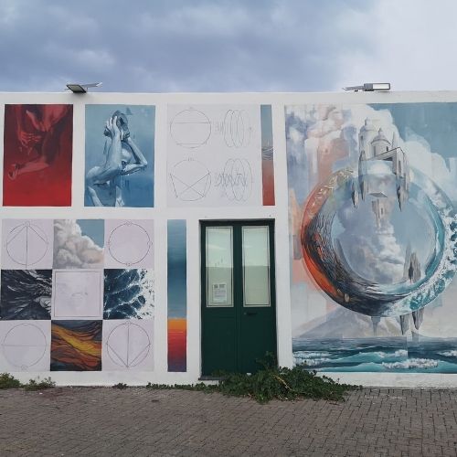 Street art nell'isola di Stromboli, Italia