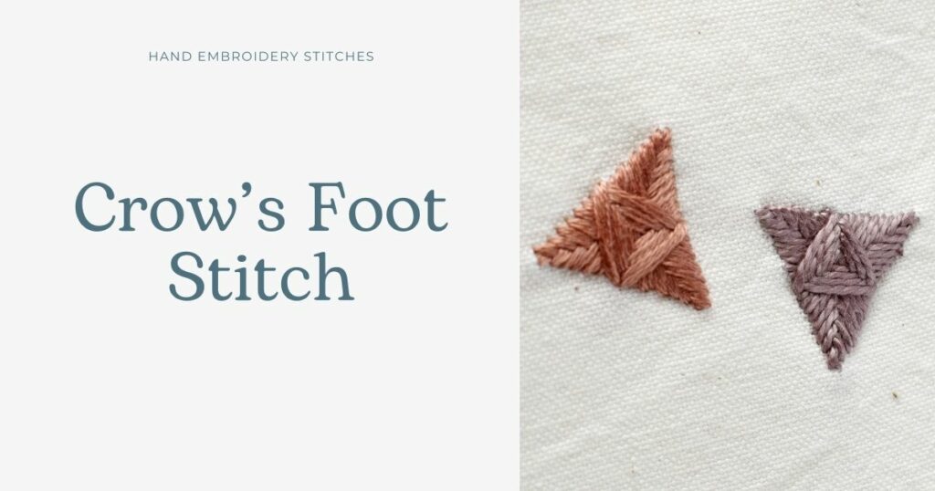 Crow's Foot Stitch hand embroidery tutorial cover image