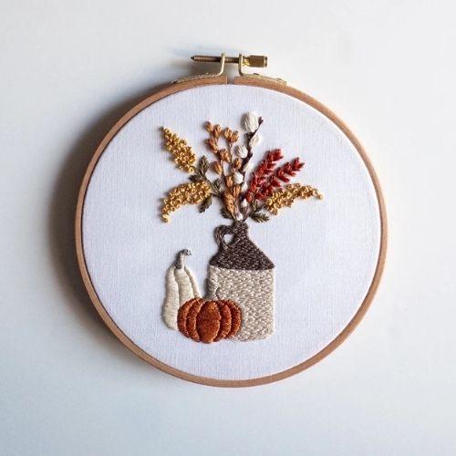 Autumn Floral - Embroidery pattern by OlmstedNeedleworkCo on Etsy
